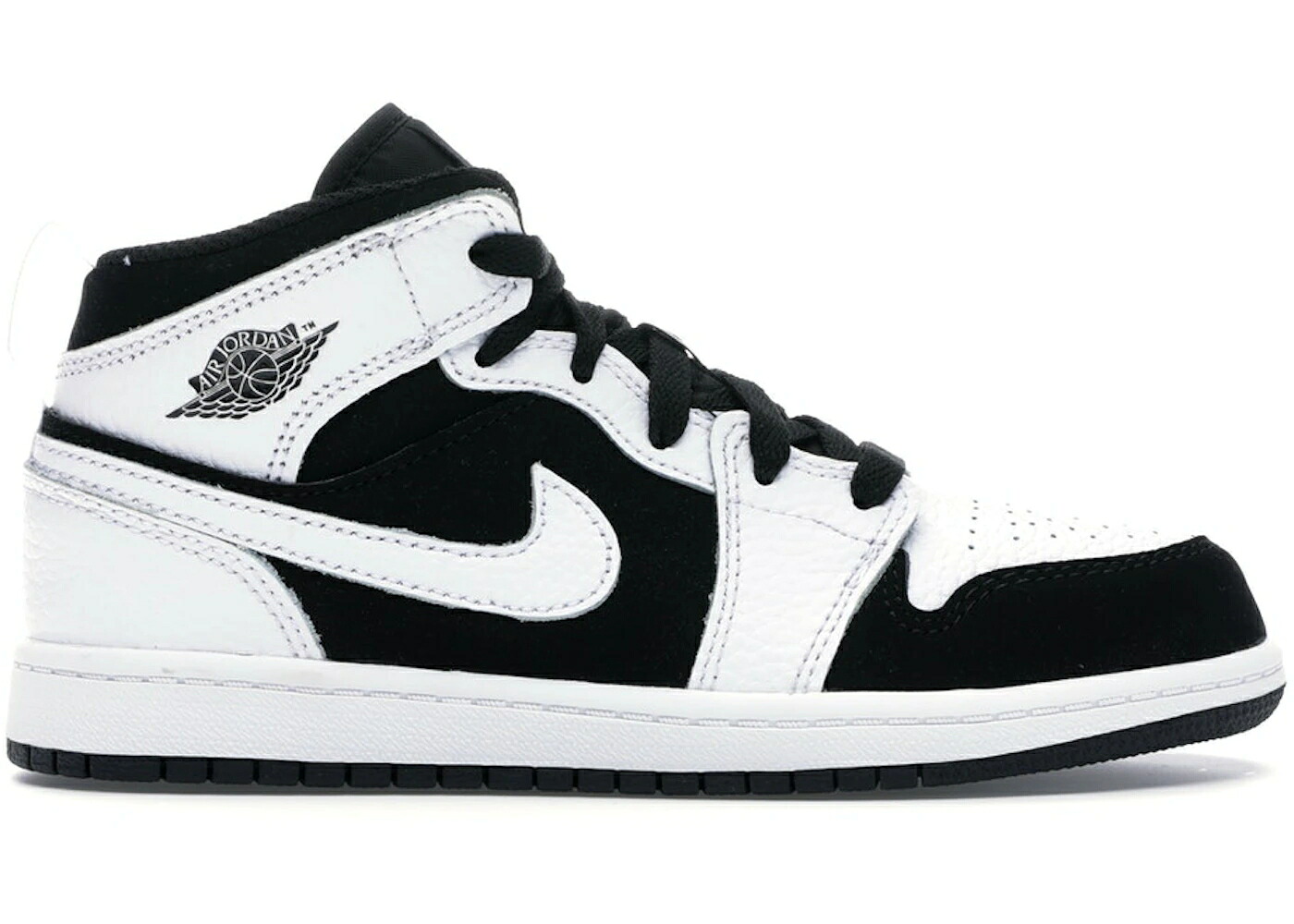 ナイキ ジョーダン ミッド 白いこと 白いこと 黒いこと 黒いこと お坊っちゃん キッズ JORDAN 1 MID WHITE BLACK (なおなお書き) / WHITE BLACK WHITE もの言う花 マタニティ スニーカー