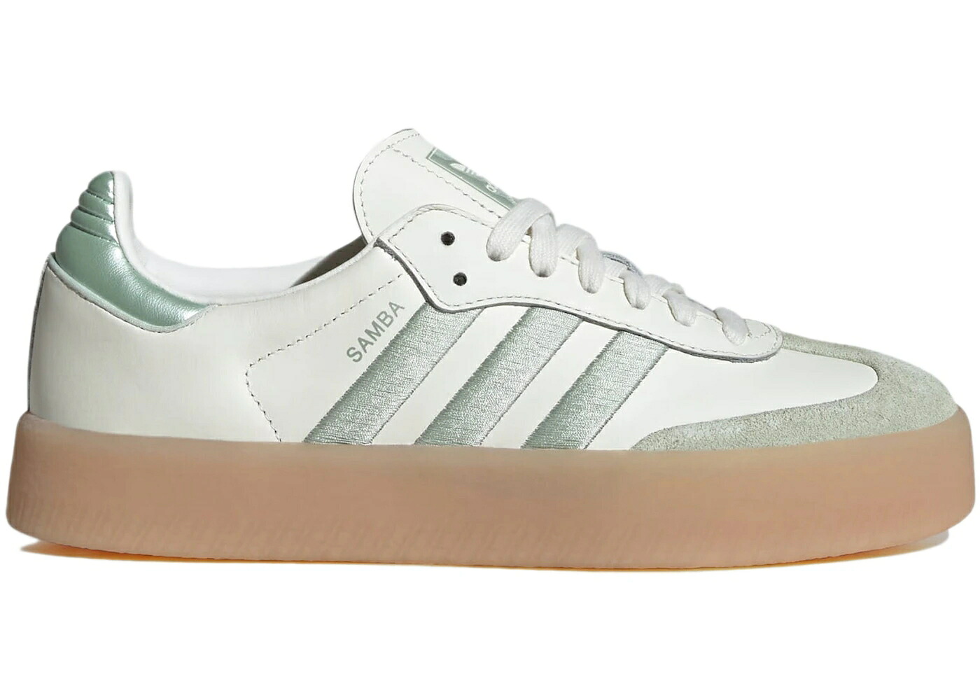 アディダス 緑 緑であること 白いこと 白いこと WOMEN\u0027S スニーカー レディース ADIDAS SAMBAE LINEN GREEN (WOMEN\u0027S) / OFF WHITE LINEN GREEN LINEN スニーカー-靴