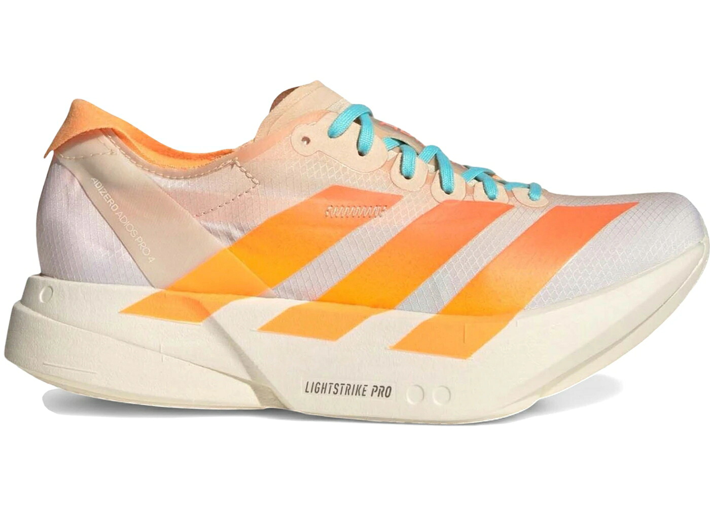 アディダス アディゼロ アディオス 労働者階級 砂色 砂子 橙 オレンジ色 スニーカー レディース ADIDAS ADIZERO ADIOS PRO 4 CRYSTAL SAND FLASH ORANGE / CRYSTAL SAND FLASH ORANGE FLASH