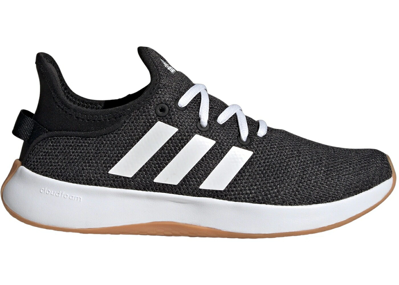 アディダス ピュア コア 黒色 ブラック 白色 ホワイト 灰色 グレー WOMEN'S スニーカー レディース ADIDAS CLOUDFOAM PURE CORE BLACK CLOUD WHITE GREY (WOMEN'S) / CORE BLACK CLOUD WHITE GREY SIX