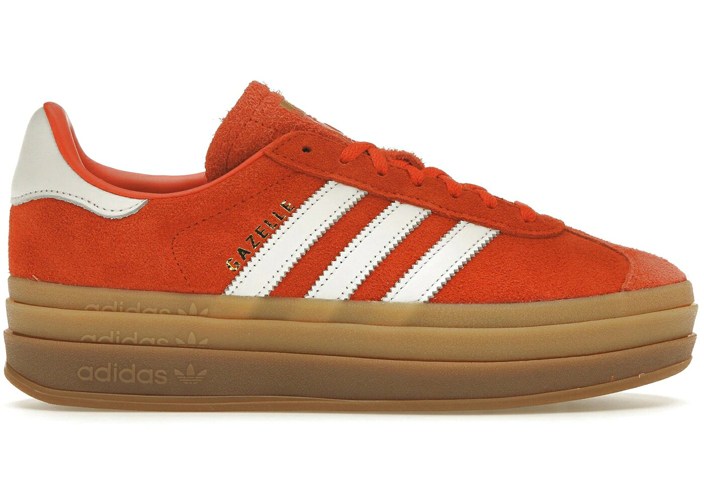 アディダス ガゼル 橙 オレンジ 白色 ホワイト WOMEN'S スニーカー レディース ADIDAS GAZELLE BOLD COLLEGIATE ORANGE GUM (WOMEN'S) / COLLEGIATE ORANGE CLOUD WHITE｜スニケス