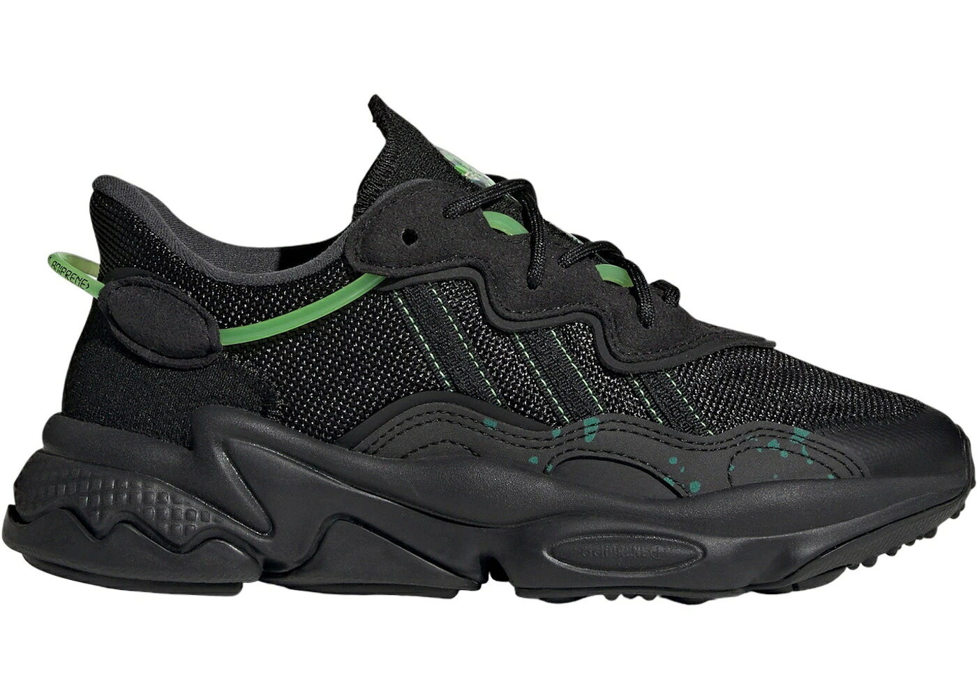 アディダス 黒いこと 黒いこと 緑 緑であること 中核グループ 御坊っちゃん キッズ ADIDAS OZWEEGO BLACK SOLAR GREEN (GS) / CORE BLACK CORE BLACK SOLAR もの言う花 マタニティ スニーカー