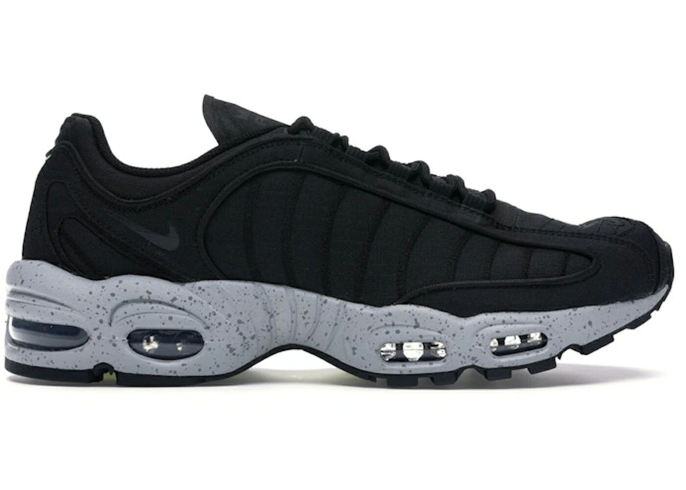 ナイキ マックス テイルウィンド 黒色 ブラック 灰色 グレー エアマックステイルウィンド スニーカー メンズ NIKE AIR MAX TAILWIND 4 BLACK RIPSTOP / BLACK WOLF GREY VOLT