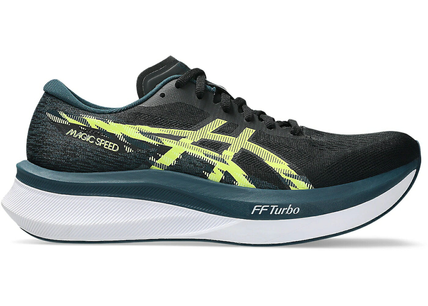 アシックス マジック スピード 黒色 ブラック スニーカー メンズ ASICS MAGIC SPEED 4 BLACK TRANQUIL TEAL / BLACK TRANQUIL TEAL