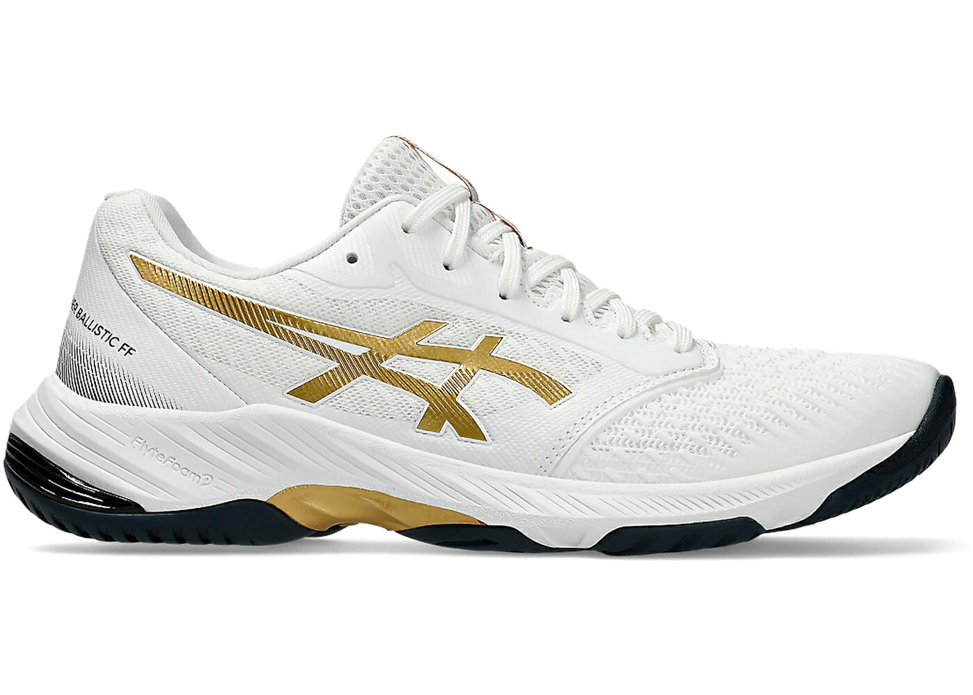 アシックス 白色 ホワイト ピュア ゴールド スニーカー メンズ ASICS NETBURNER BALLISTIC FF 3 WHITE PURE GOLD / WHITE PURE GOLD