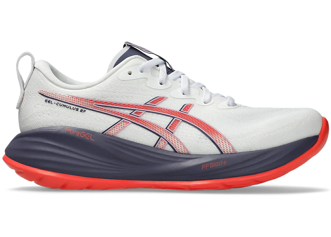 アシックス 白色 ホワイト 紫 パープル WOMEN'S スニーカー レディース ASICS GEL-CUMULUS 27 WHITE GREYISH PURPLE (WOMEN'S) / WHITE GREYISH PURPLE