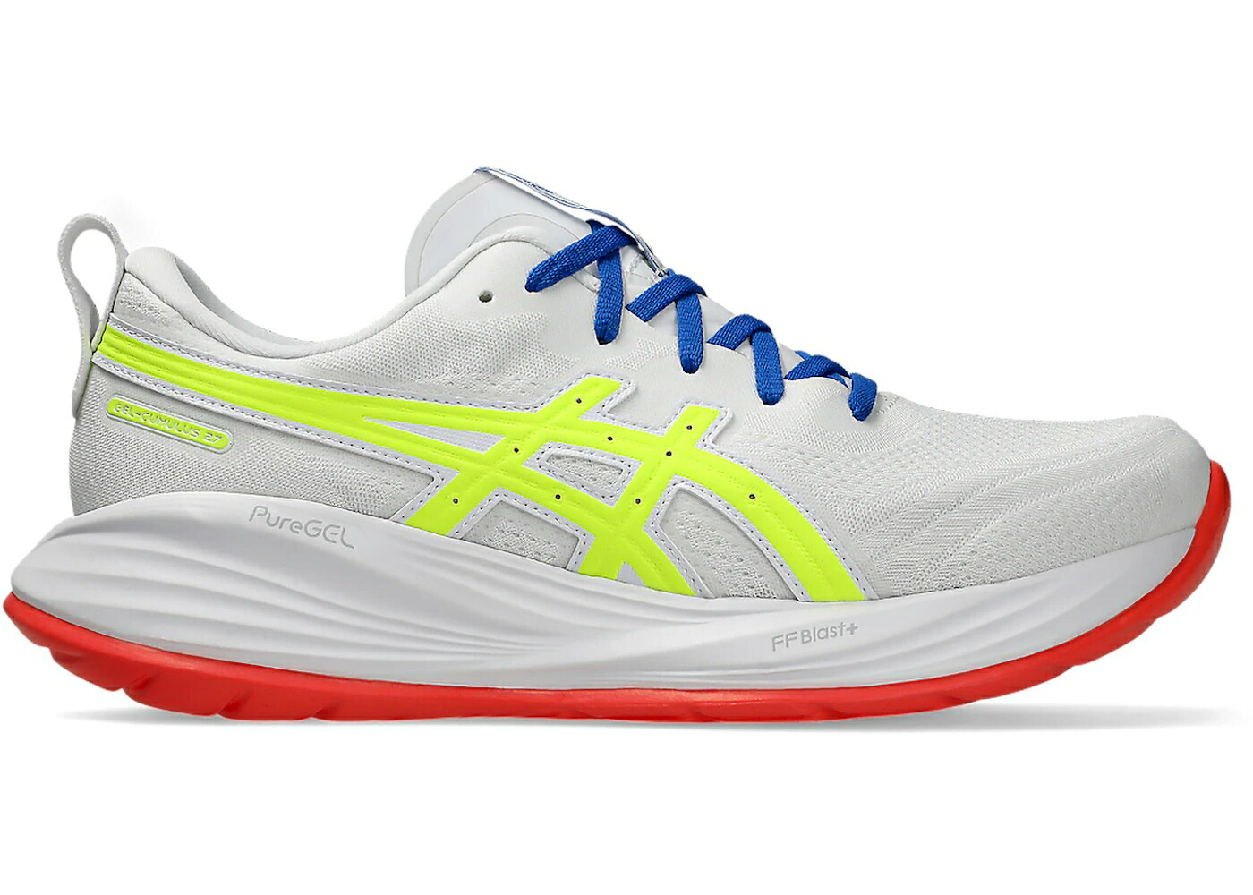 アシックス 白色 ホワイト 黄色 イエロー スニーカー メンズ ASICS GEL-CUMULUS 27 ATC WHITE SAFETY YELLOW / WHITE SAFETY YELLOW