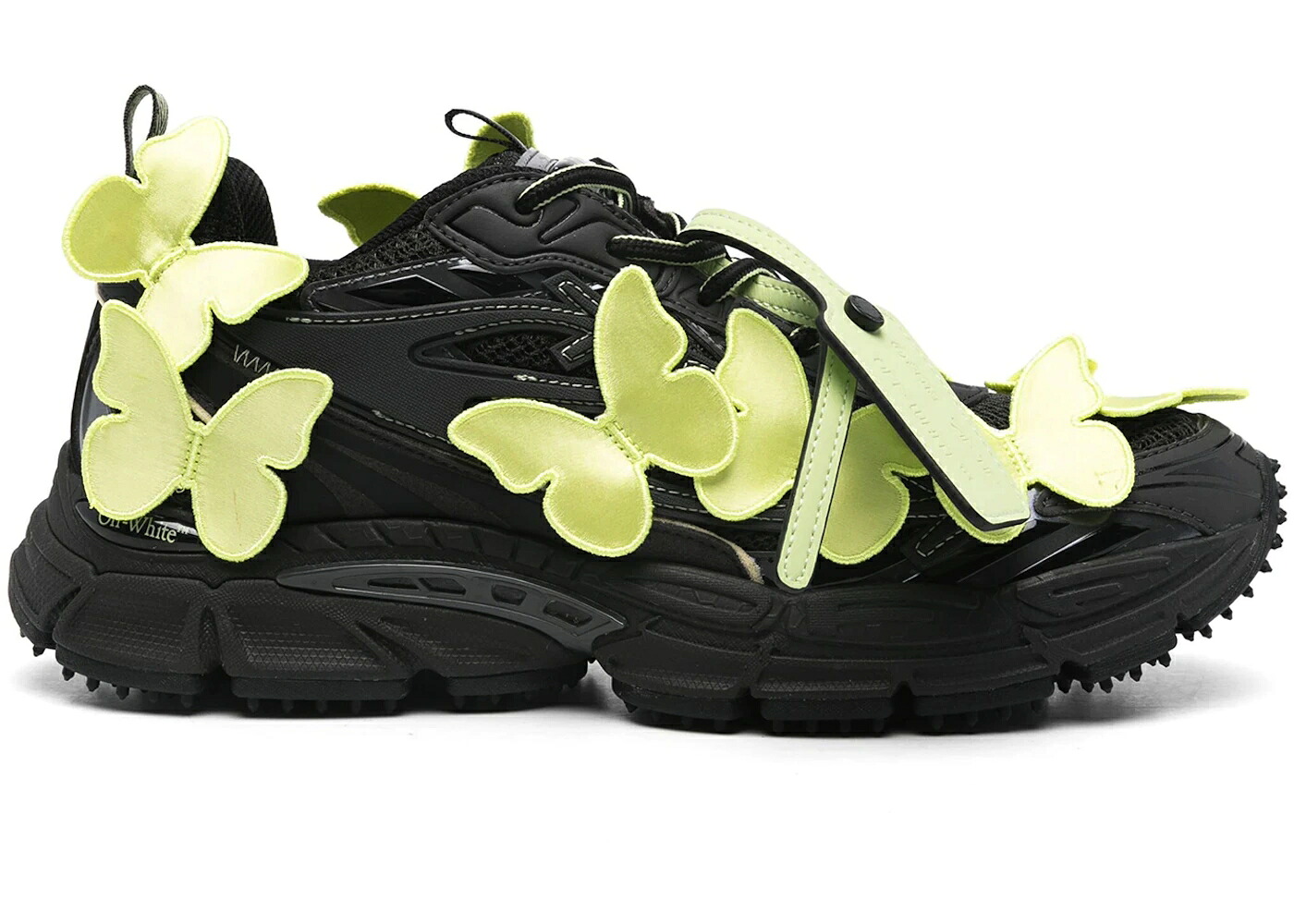 オフホワイト 黒色 ブラック 緑 グリーン スニーカー メンズ OFF-WHITE BE RIGHT BACK BLACK GREEN BUTTERFLIES / BLACK GREEN｜スニケス