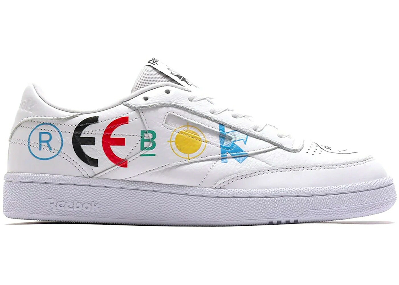 リーボック 野球クラブ 白いこと 白いこと 黒いこと 黒いこと 橙 オレンジ色 スニーカー メンズ REEBOK CLUB C 85 BLACKEYEPATCH WHITE / WHITE BLACK HI VIS ORANGE