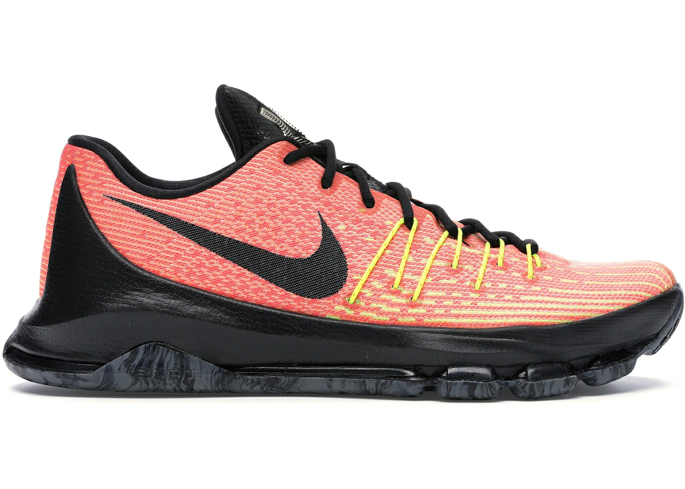 ナイキ 橙 オレンジ 黒色 ブラック HUNT'S スニーカー メンズ NIKE KD 8 HILL SUNRISE / TOTAL ORANGE BLACK VOLT BRIGHT｜スニケス
