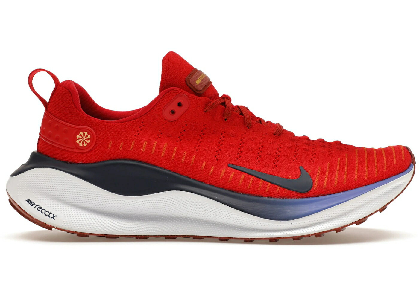 ナイキ ラン 赤 レッド 紺色 ネイビー 橙 オレンジ スニーカー メンズ NIKE INFINITY RUN 4 UNIVERSITY RED MIDNIGHT NAVY / UNIVERSITY RED CAMPFIRE ORANGE