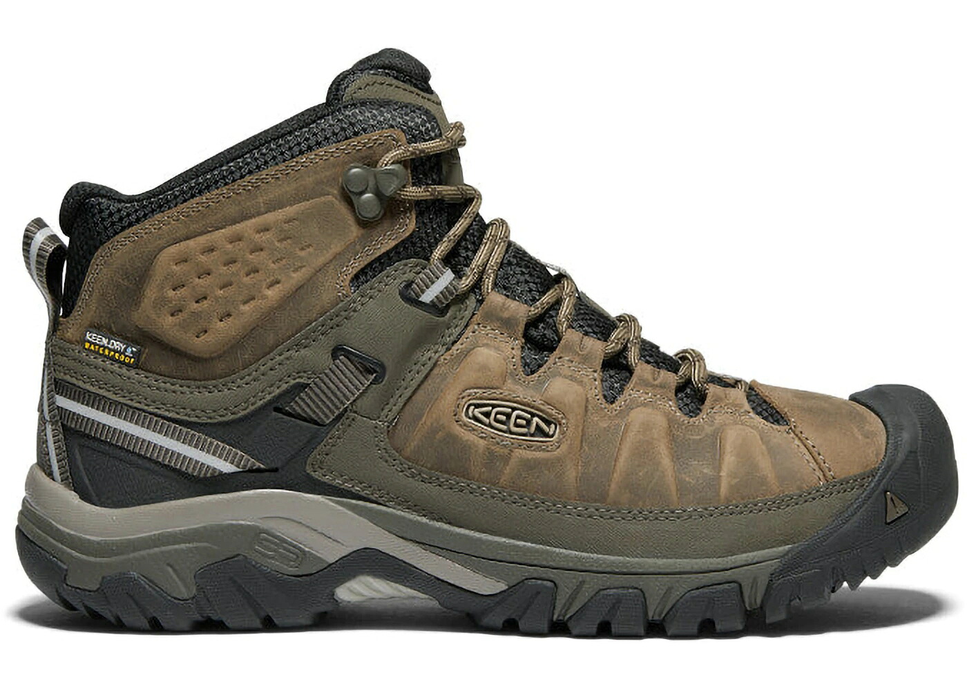 キーン ミッド 黒色 ブラック スニーカー メンズ KEEN TARGHEE III WATERPROOF MID BUNGEE CORD/BLACK / BUNGEE CORD BLACK