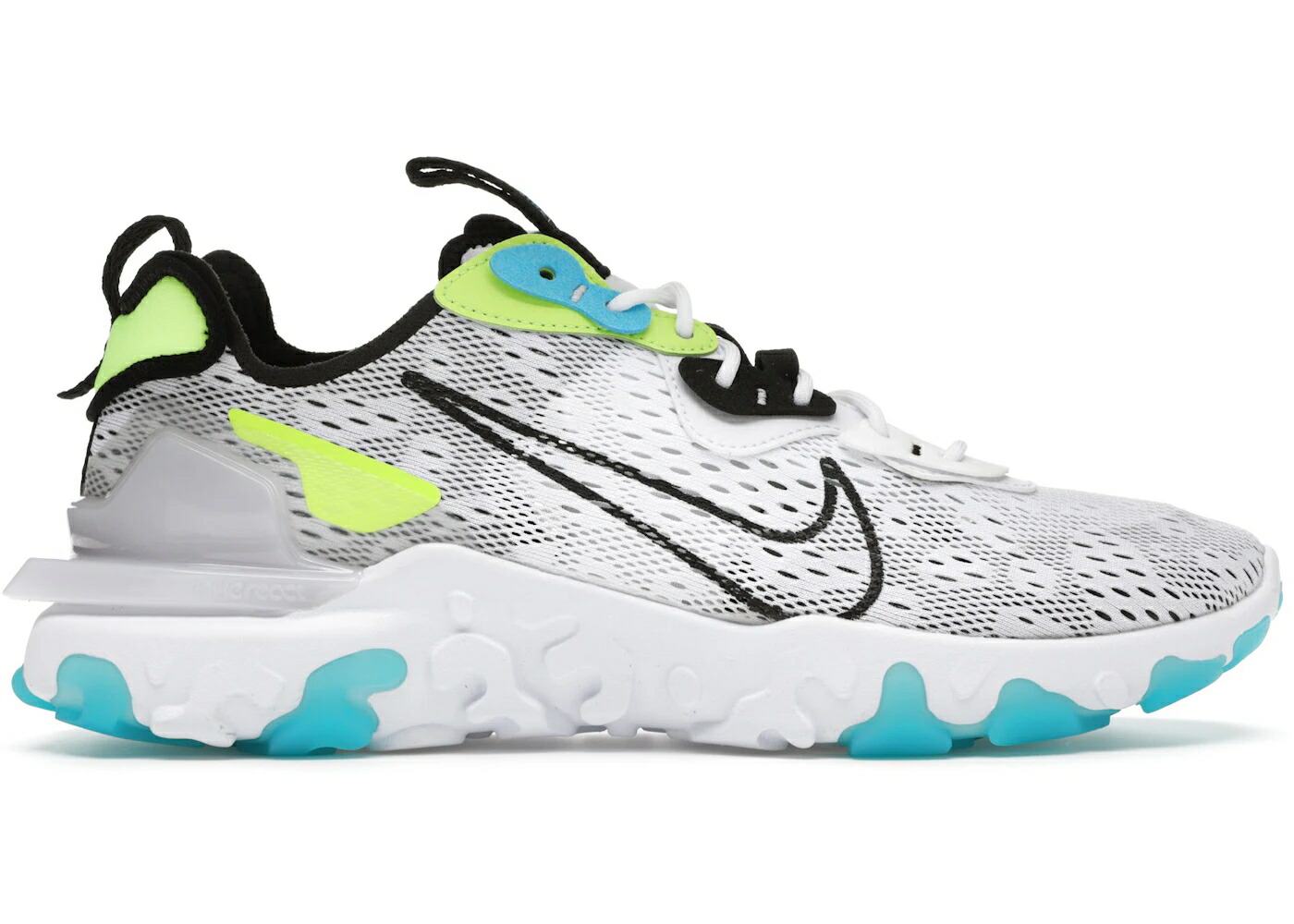 ナイキ リアクト 白色 ホワイト 青色 ブルー 黒色 ブラック スニーカー メンズ NIKE REACT VISION WORLDWIDE / WHITE VOLT BLUE FURY BLACK