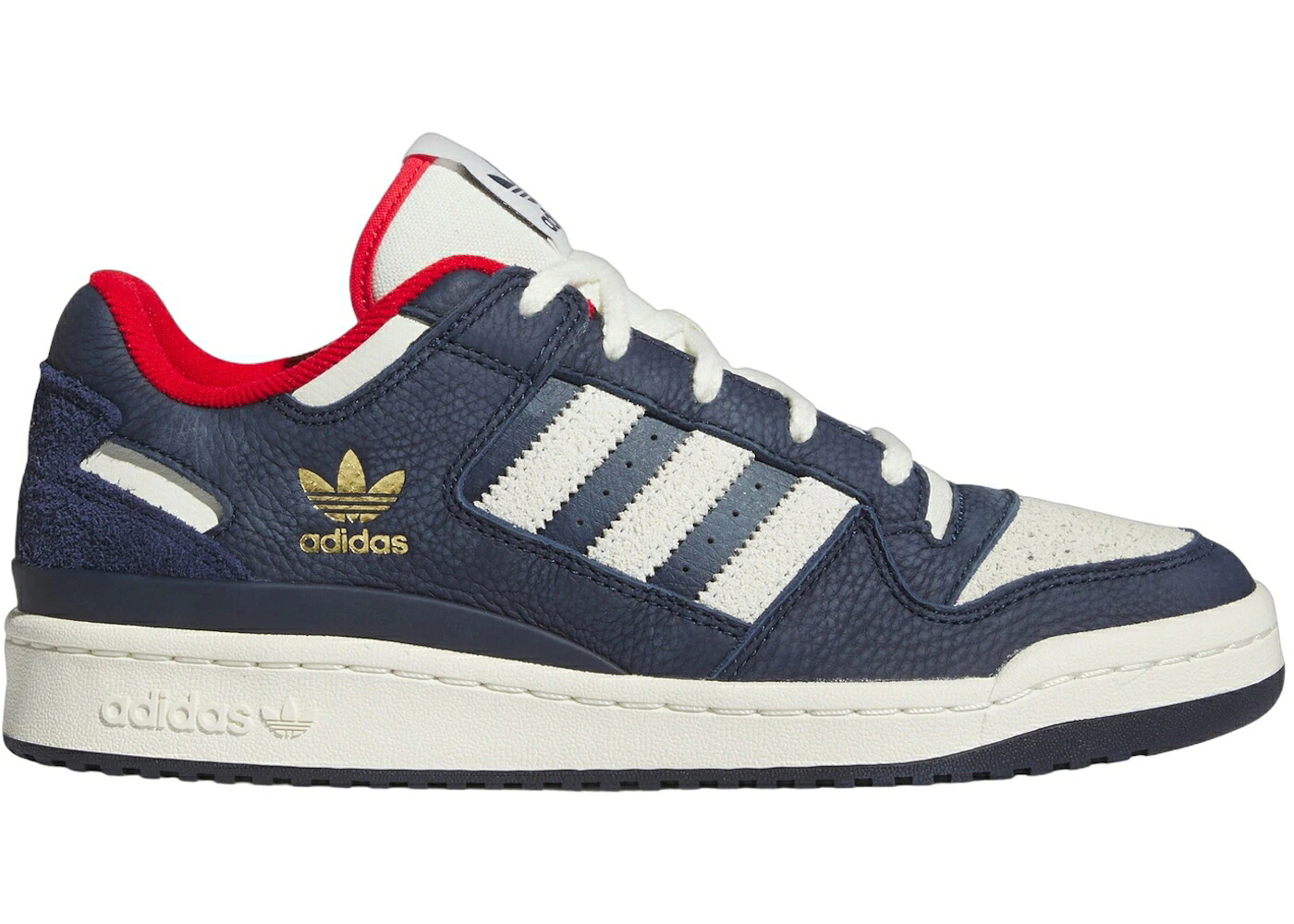 アディダス フォーラム ナイト 藍色 インディゴ アイボリー スニーカー メンズ ADIDAS FORUM LOW CL NIGHT INDIGO IVORY BETTER SCARLET / NIGHT INDIGO IVORY BETTER｜スニケス