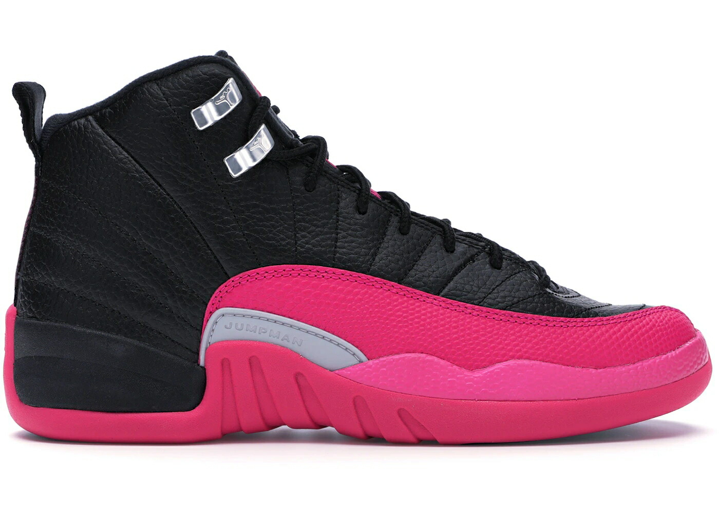ナイキ ジョーダン 黒いこと 黒いこと さくら色 お坊っちゃん キッズ JORDAN 12 RETRO BLACK DEADLY PINK (GS) / BLACK DEADLY PINK METALLIC もの言う花 マタニティ スニーカー