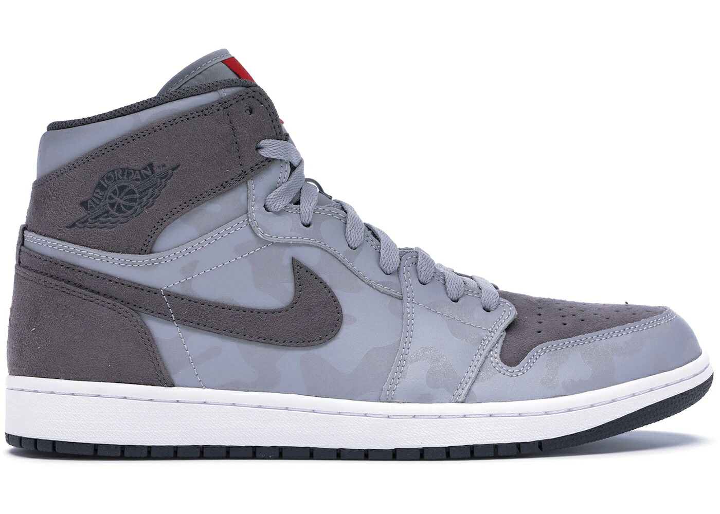 ナイキ ジョーダン 御機嫌 家鴨柄 薄墨色 薄墨色 白いこと 白いこと スニーカー メンズ JORDAN 1 RETRO HIGH CAMO 3M WOLF GREY / WOLF GREY DARK GREY WHITE