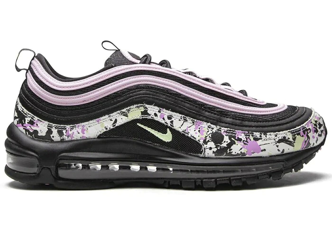 ナイキ マックス 黒色 ブラック ピンク エアマックス WOMEN'S スニーカー レディース NIKE AIR MAX 97 SPLATTER BLACK PINK (WOMEN'S) / SAIL BARELY VOLT BLACK