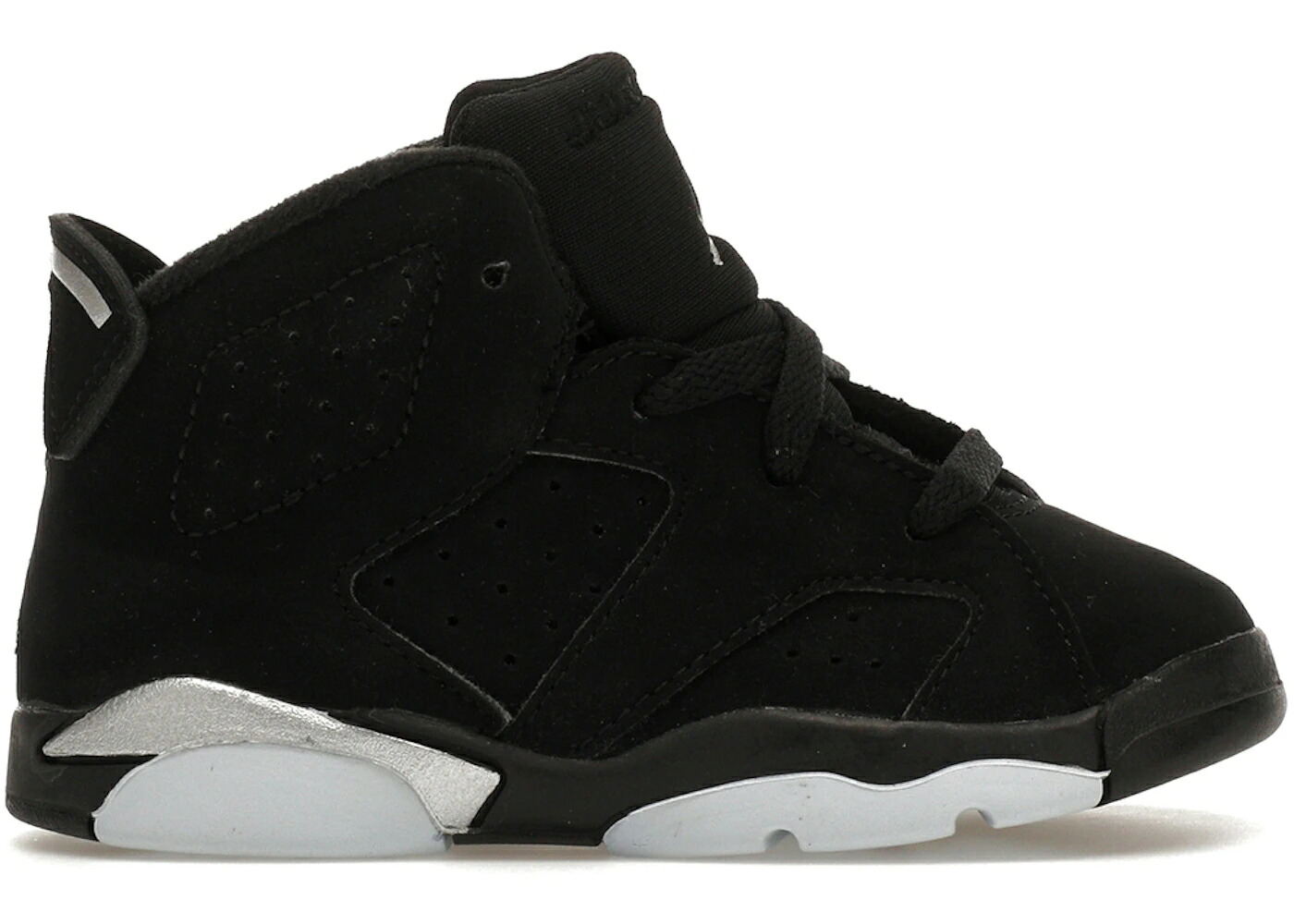ナイキ ジョーダン 黒いこと 黒いこと しろがね色 しろがね色 お坊っちゃん キッズ JORDAN 6 RETRO CHROME (TD) / BLACK BLACK METALLIC SILVER