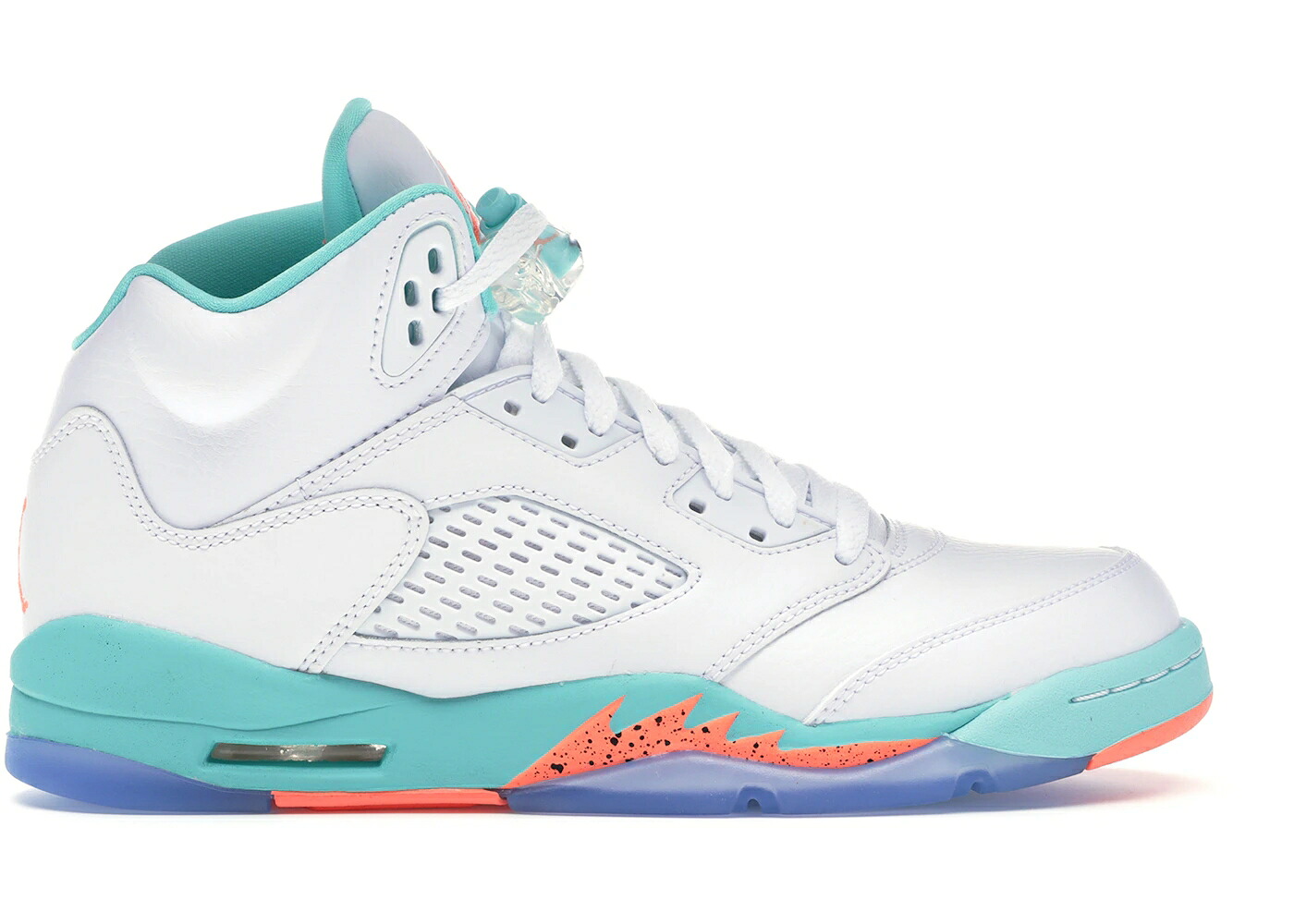 ナイキ ジョーダン アクア 白いこと 白いこと クリムゾン お坊っちゃん キッズ JORDAN 5 RETRO LIGHT AQUA (GS) / WHITE CRIMSON PULSE LIGHT AQUA もの言う花 マタニティ スニーカー