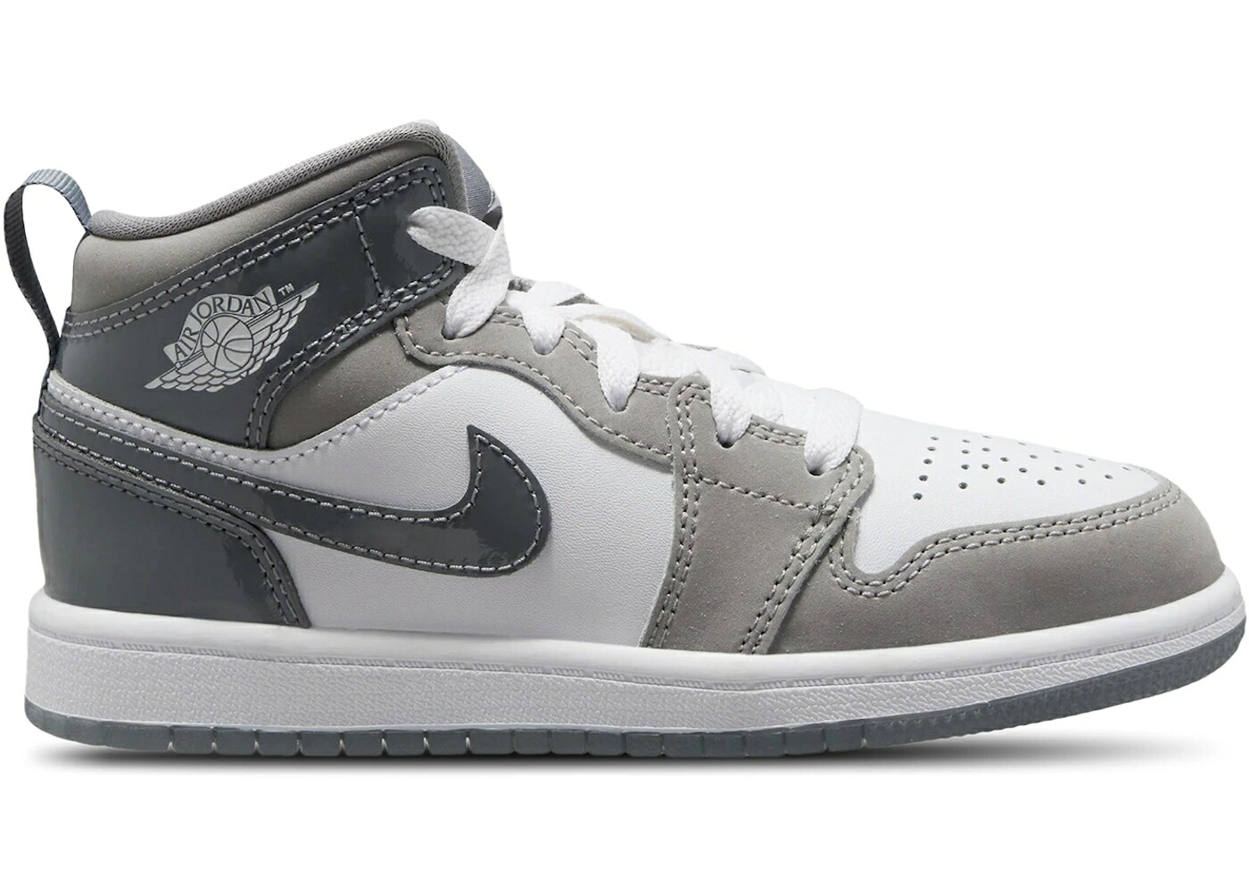 ナイキ ジョーダン ミッド 白色 ホワイト 灰色 グレー クール ジュニア キッズ JORDAN 1 MID SE WHITE MEDIUM GREY COOL (PS) / WHITE MEDIUM GREY COOL GREY ベビー マタニティ スニーカー