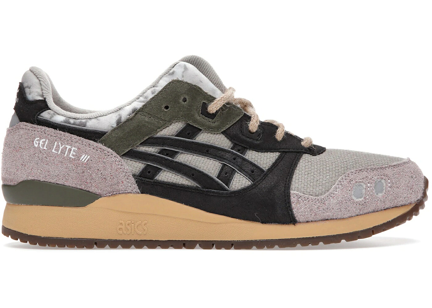 アシックス 先だつもの点火装置 ベージュ 黒いこと 黒いこと スニーカー メンズ ASICS GEL-LYTE III SVD SIVASDESCALZO / BEIGE BLACK
