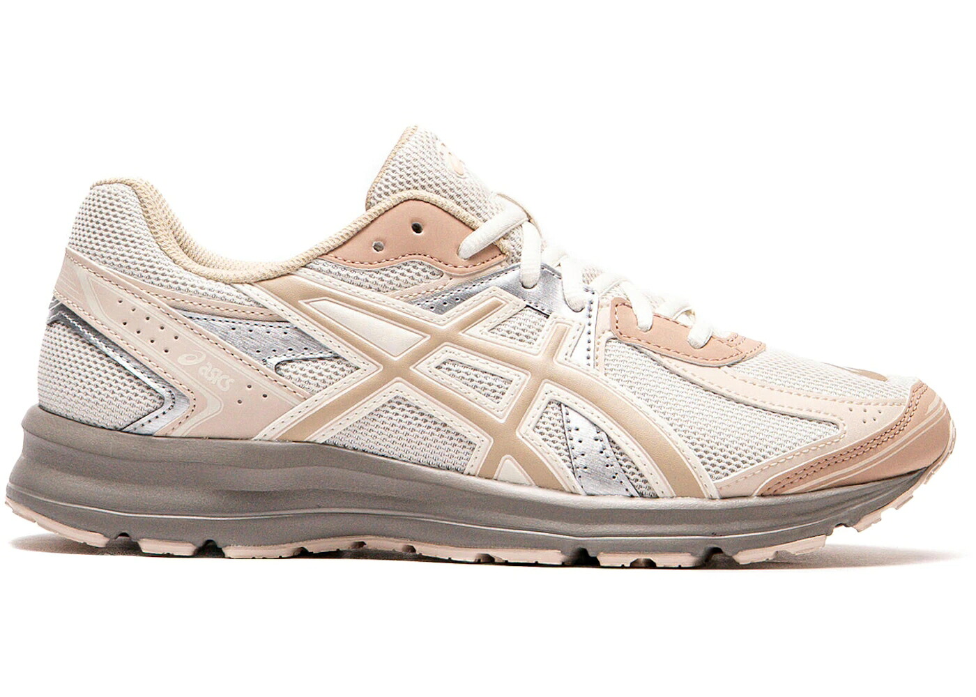 アシックス クリーム 灰色 グレー スニーカー メンズ ASICS JOG 100S CREAM FEATHER GREY / CREAM FEATHER GREY|スニケス