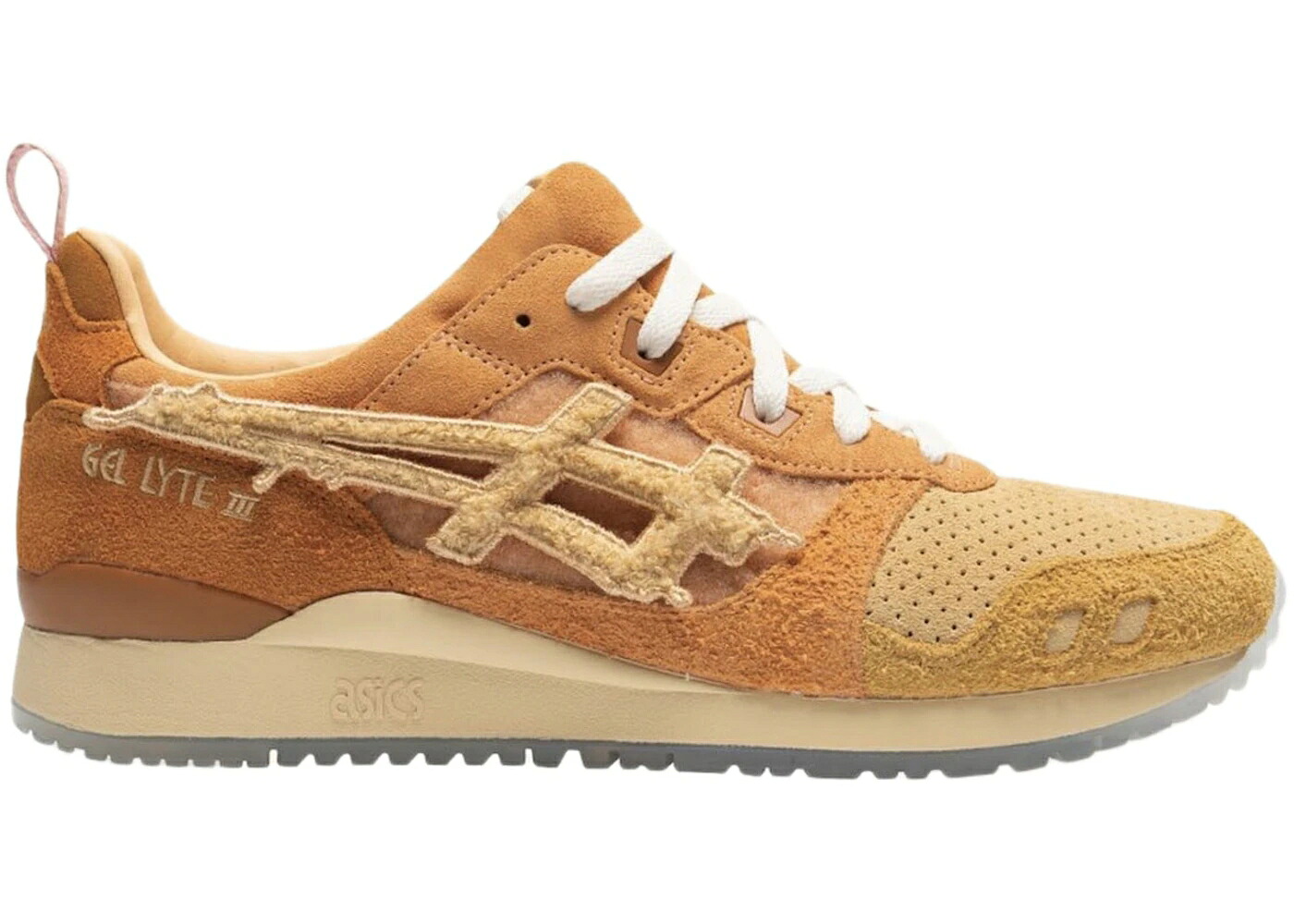 アシックス ゲルライト HUNDRED% スニーカー メンズ ASICS GEL-LYTE III SNEAKERLAH TEH TARIK / MILK TEA CARAMEL|スニケス
