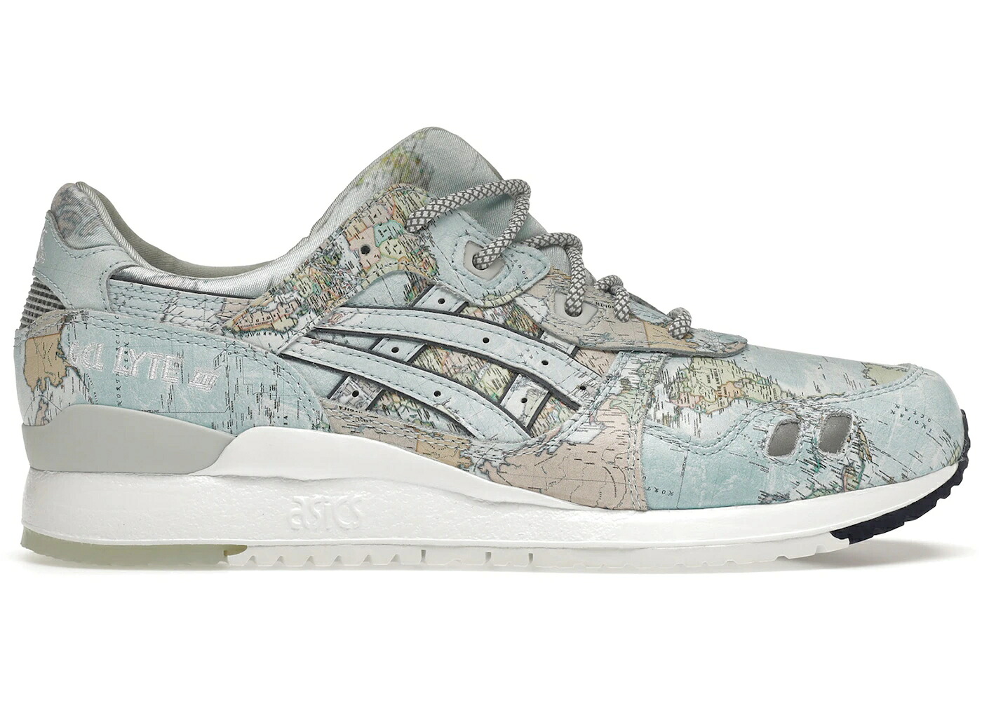 アシックス ゲルライト 青色 ブルー スニーカー メンズ ASICS GEL-LYTE III ATMOS WORLD MAP / BLUE BLUE｜スニケス
