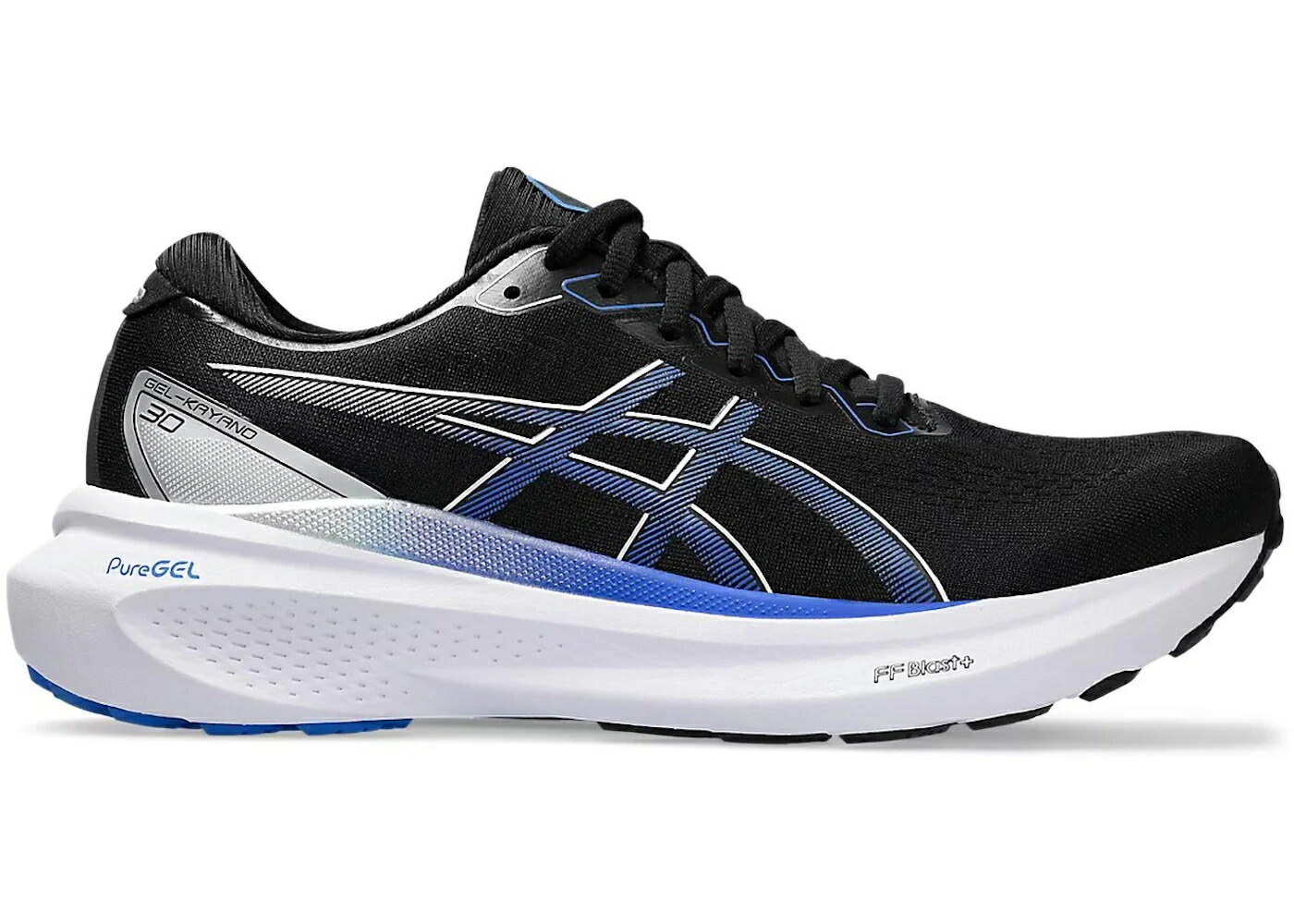 アシックス 黒色 ブラック 青色 ブルー スニーカー メンズ ASICS GEL-KAYANO 30 BLACK ILLUSION BLUE / BLACK ILLUSION BLUE