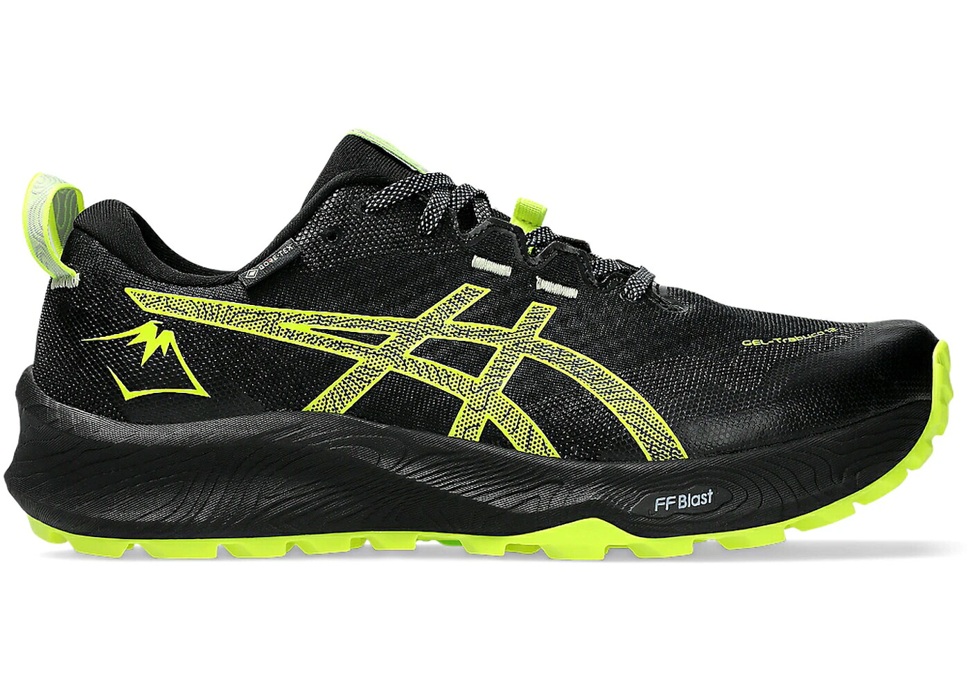 アシックス 黒色 ブラック 黄色 イエロー スニーカー メンズ ASICS GEL-TRABUCO 12 GTX BLACK SAFETY YELLOW / BLACK SAFETY YELLOW