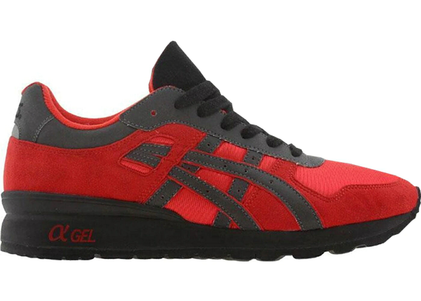 アシックス ベイト 赤 レッド 黒色 ブラック スニーカー メンズ ASICS GT-II BAIT RED RING / RED BLACK|スニケス