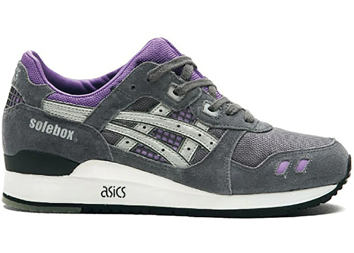 アシックス ゲルライト 灰色 グレー 銀色 シルバー 紫 パープル スニーカー メンズ ASICS GEL-LYTE III SOLEBOX THE SUN / SOLEBOX GREY SILVER PURPLE