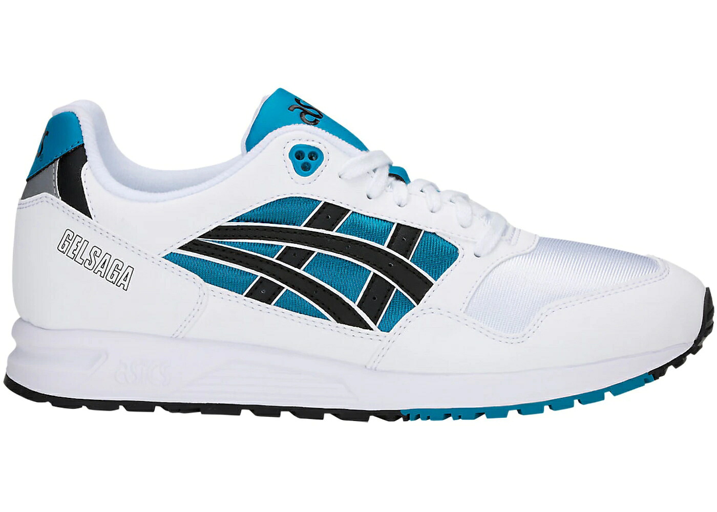 アシックス 青色 ブルー 黒色 ブラック スニーカー メンズ ASICS GEL-SAGA TEAL BLUE BLACK / TEAL BLUE BLACK