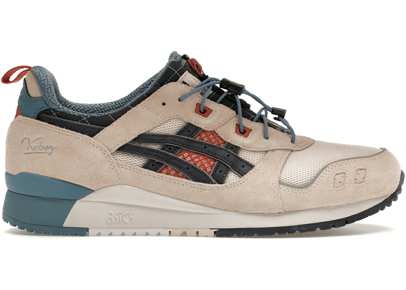 アシックス 先だつもの点火装置 紺色 米国海軍 スニーカー メンズ ASICS GEL-LYTE III OG MITA SNEAKERS KEBOZ TAITO / ALMOND PEACH NAVY