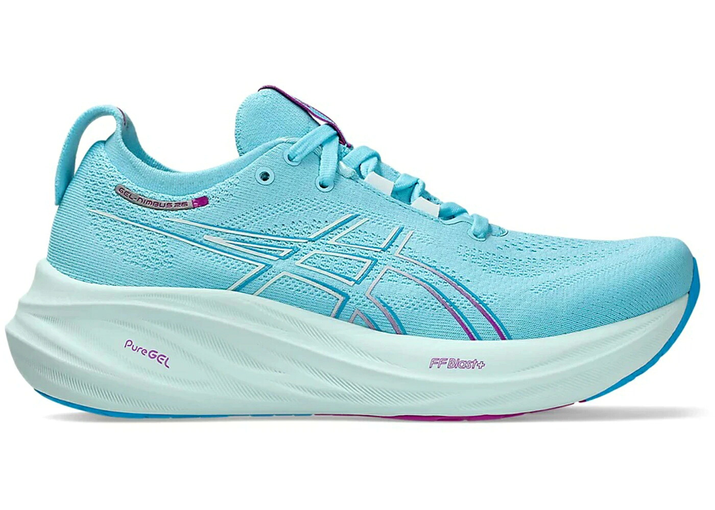 アシックス シアン マジェンタ WOMEN\u0027S スニーカー レディース ASICS GEL-NIMBUS 26 BRIGHT CYAN BOLD MAGENTA (WOMEN\u0027S) / BRIGHT CYAN BOLD MAGENTA