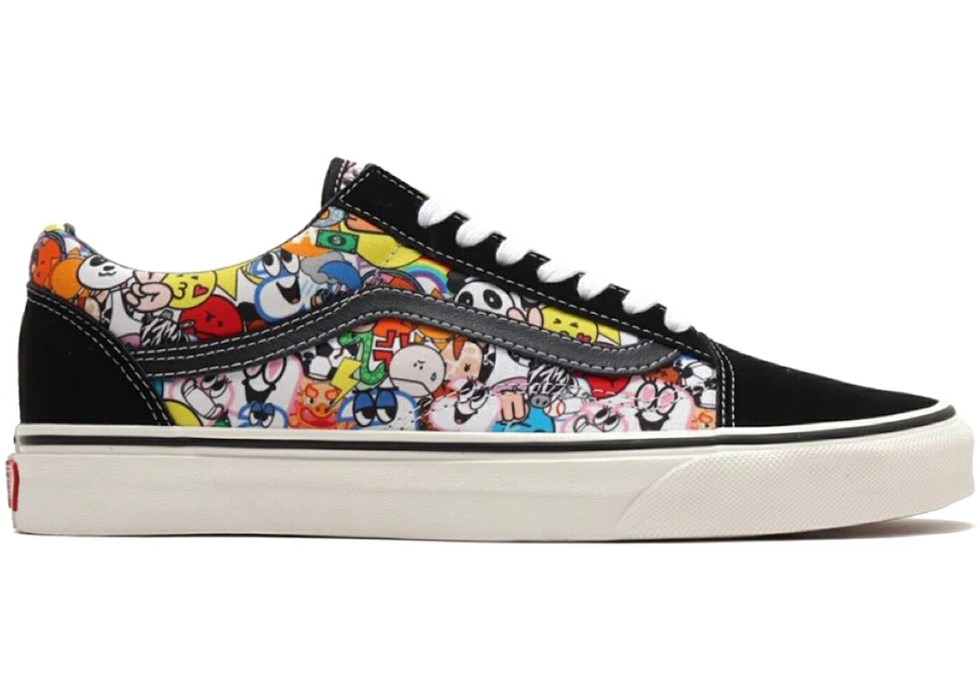 ヴァンズ バンズ 黒いこと 黒いこと 年寄りの学校 スニーカー メンズ VANS OLD SKOOL ATMOS EMOJI / MULTI BLACK