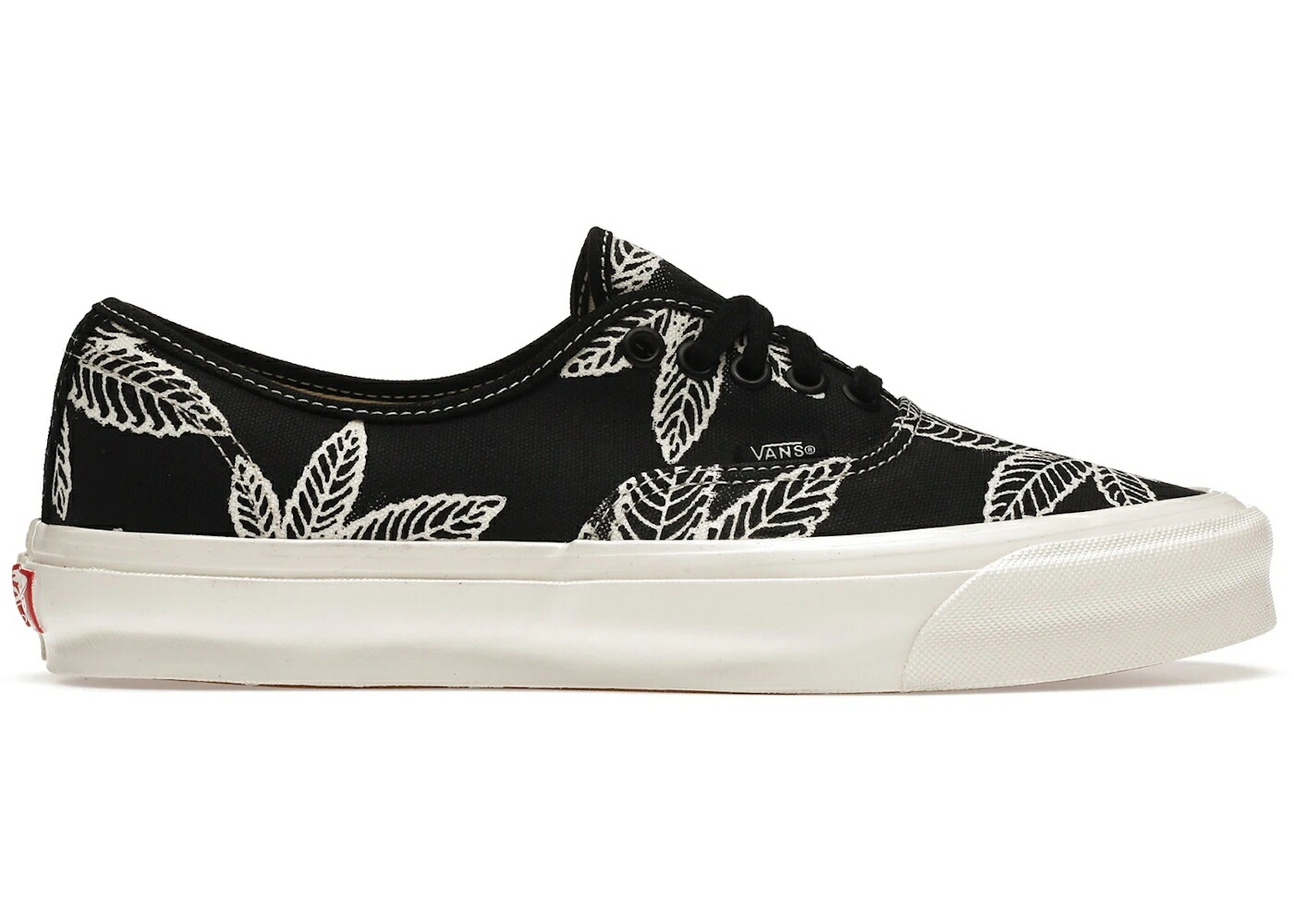 ヴァンズ バンズ オーセンティック 黒色 ブラック 白色 ホワイト スニーカー メンズ VANS UA OG AUTHENTIC LX SWEET LEAF BLACK / BLACK WHITE