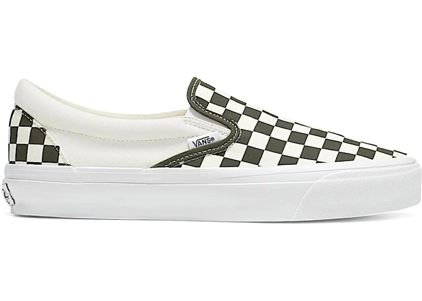 ヴァンズ バンズ 古典派音楽 スリッポン 緑 緑であること スニーカー メンズ VANS CLASSIC SLIP-ON 98 LX CHECKERBOARD GRAPE LEAF GREEN / GRAPE LEAF GREEN