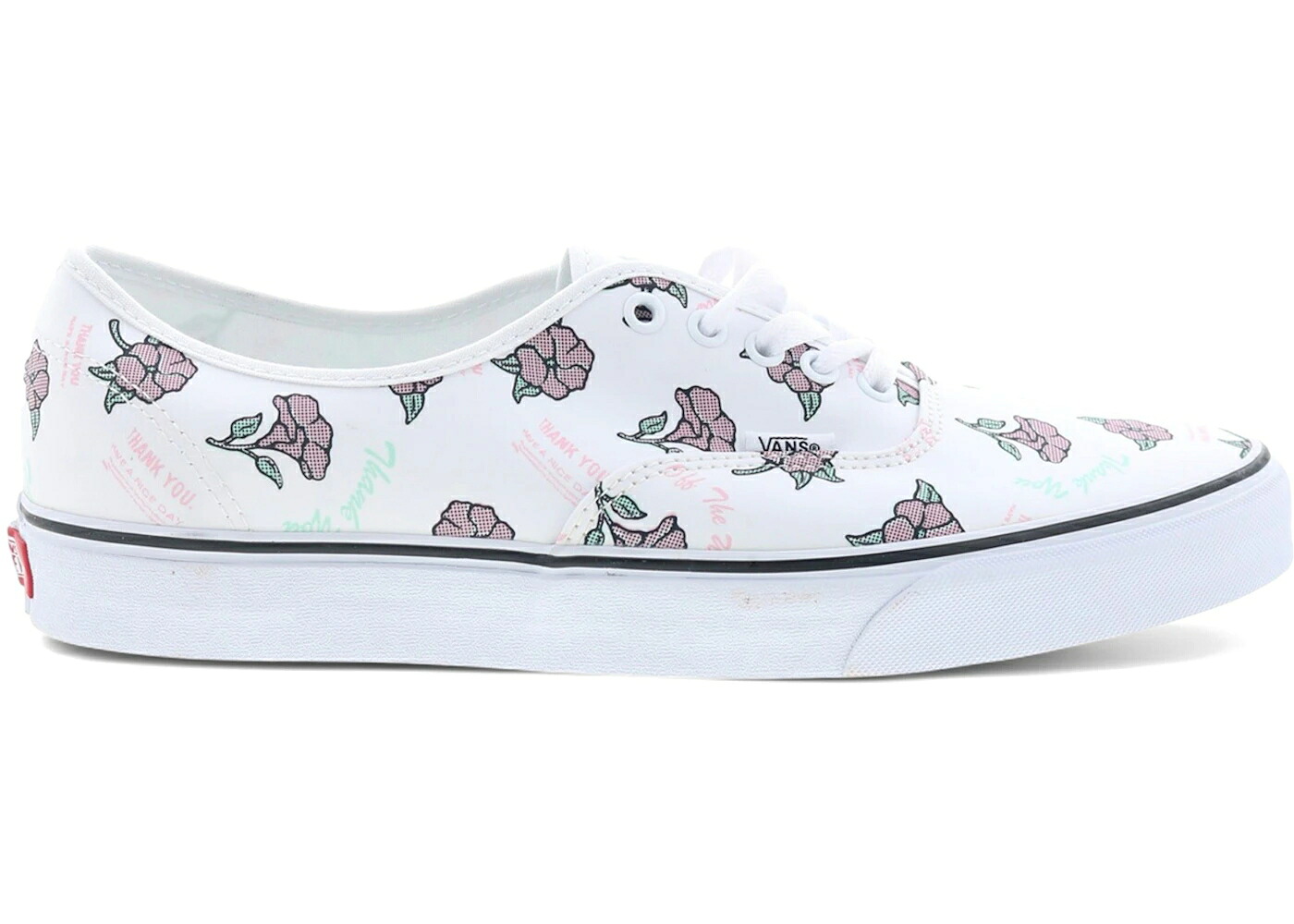 ヴァンズ バンズ オーセンティック 白いこと 白いこと スニーカー メンズ VANS AUTHENTIC THANK YOU FLORAL PRINT TRUE WHITE / TRUE WHITE