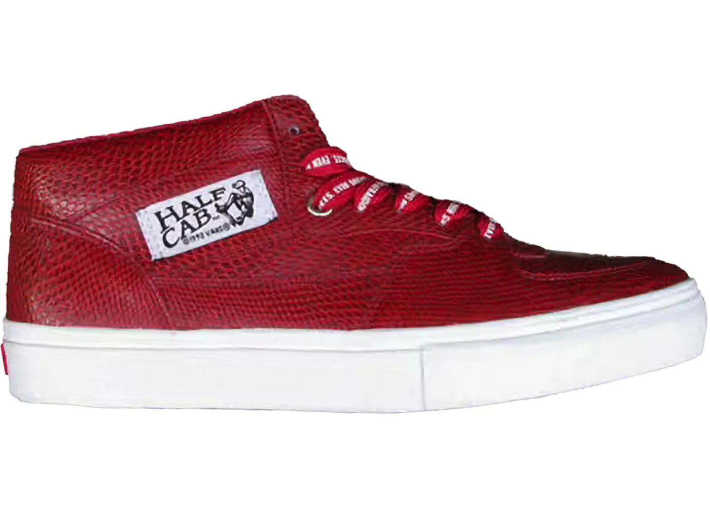 ヴァンズ バンズ 二分の一 ハフ 赤 赤いこと ハーフキャブ スニーカー メンズ VANS HALF CAB LX HUF RED SNAKESKIN /