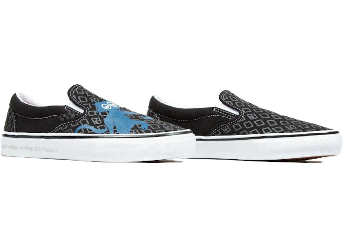 ヴァンズ バンズ クラシック スリッポン 黒色 ブラック 白色 ホワイト 青色 ブルー スニーカー メンズ VANS CLASSIC SLIP-ON KROOKED BY NATAS FOR RAY BLACK / BLACK WHITE BLUE 23,240円