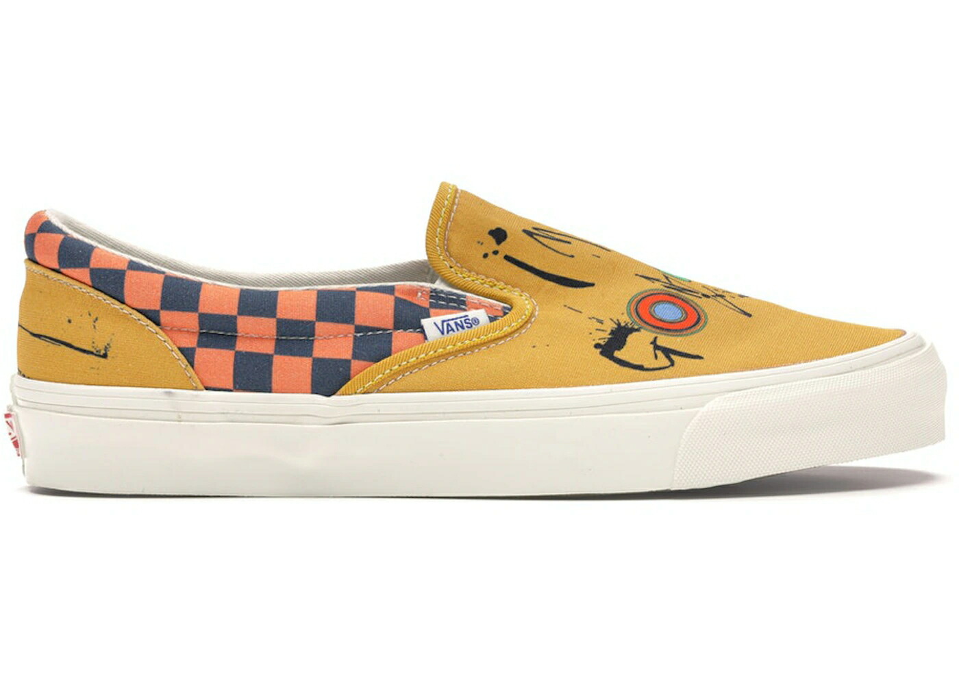 ヴァンズ バンズ スリッポン 橙 オレンジ スニーカー メンズ VANS SLIP-ON RALPH STEADMAN CHECKERBOARD ORANGE / CHECKERBOARD ORANGE
