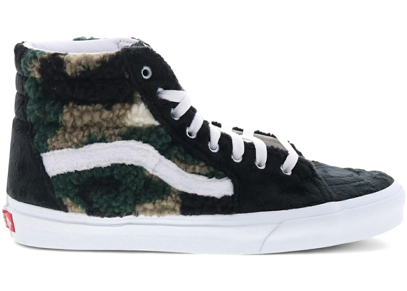 ヴァンズ バンズ 滑るご機嫌 間鴨柄 黒いこと 黒いこと スニーカー メンズ VANS SK8-HI CAMO SHERPA / CAMO BLACK