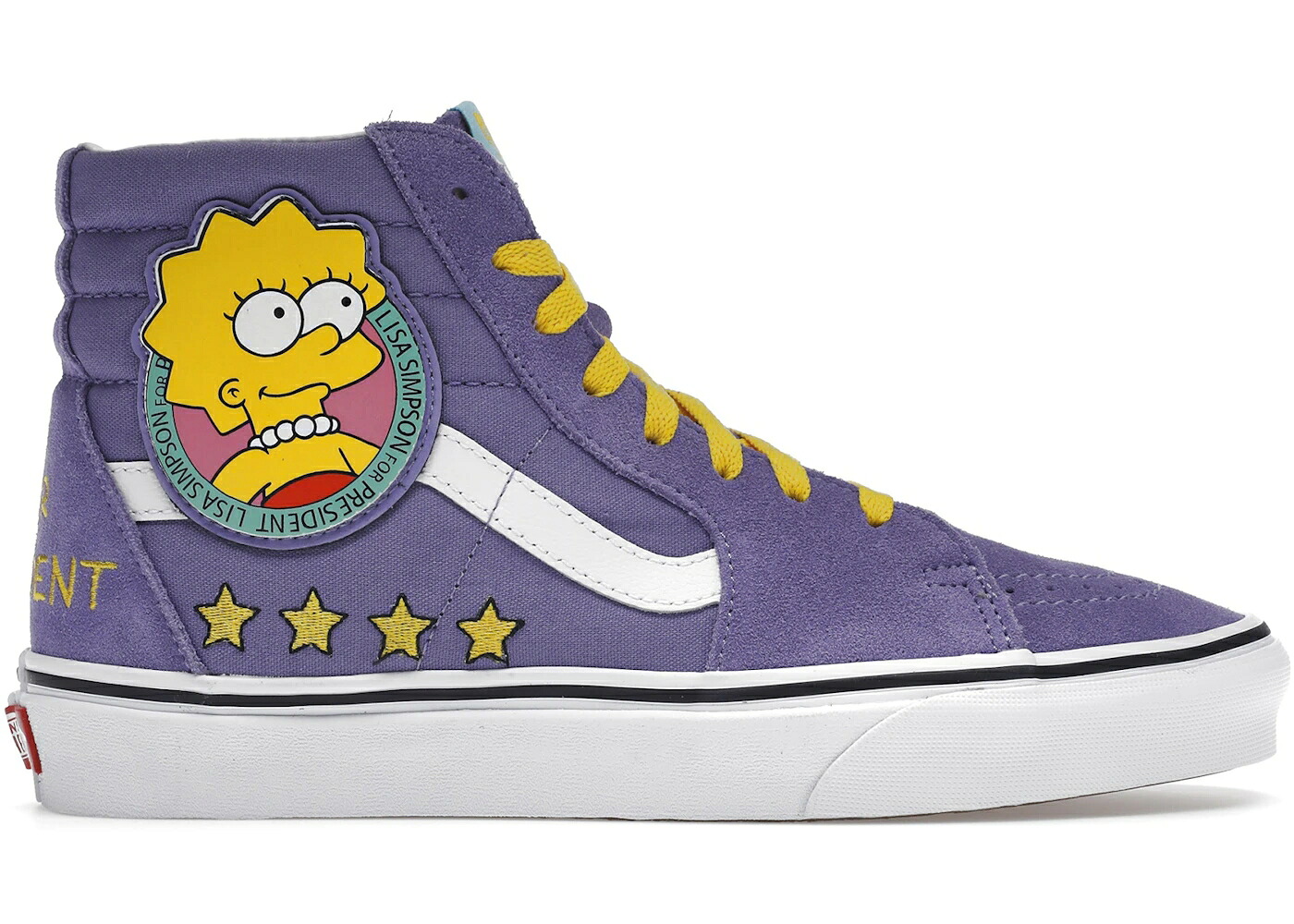ヴァンズ バンズ 滑る御機嫌 紫 パープル 白いこと 白いこと スニーカー メンズ VANS SK8-HI THE SIMPSONS LISA / PURPLE TRUE WHITE