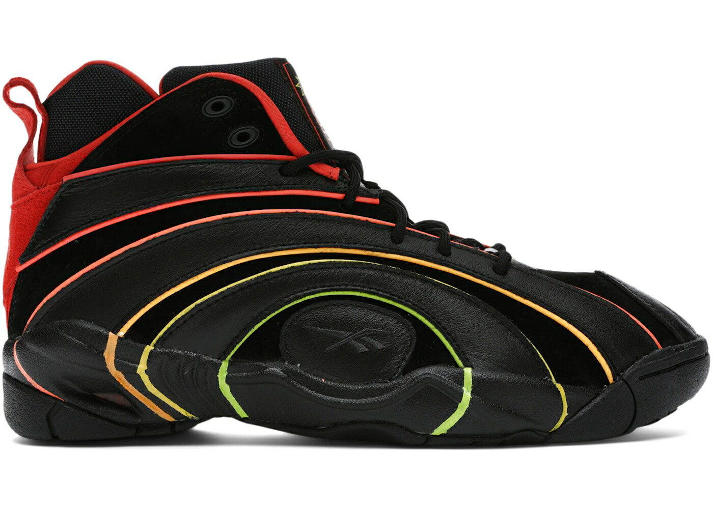 リーボック シャックノーシス 黒色 ブラック 灰色 グレー 赤 レッド スニーカー メンズ REEBOK SHAQNOSIS HOT ONES / BLACK TRUE GREY 8 CANTON RED