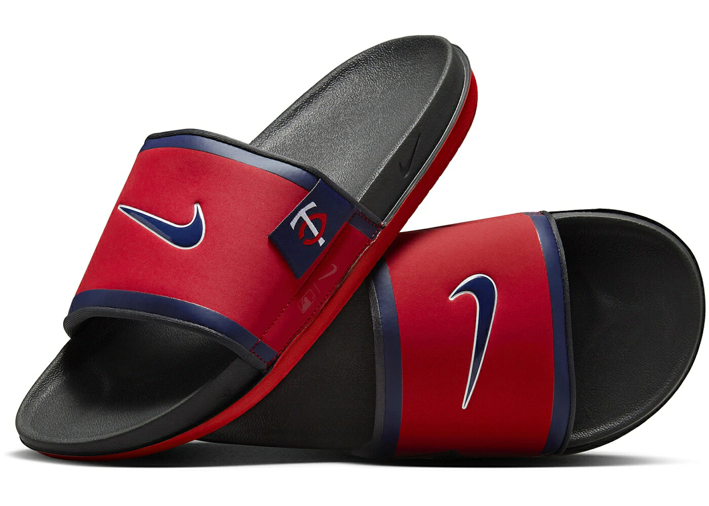ナイキ サンダル 北極星の州 ツインズ 赤 赤いこと 薄墨色 薄墨色 スニーカー メンズ NIKE OFFCOURT SLIDE MINNESOTA TWINS / SPORT RED DARK SMOKE GREY