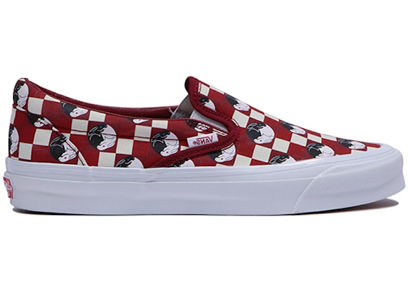 ヴァンズ バンズ クラシック スリッポン 赤 レッド 白色 ホワイト 黒色 ブラック スニーカー メンズ VANS OG CLASSIC SLIP-ON LX YEAR OF THE RABBIT RED / RED WHITE BLACK