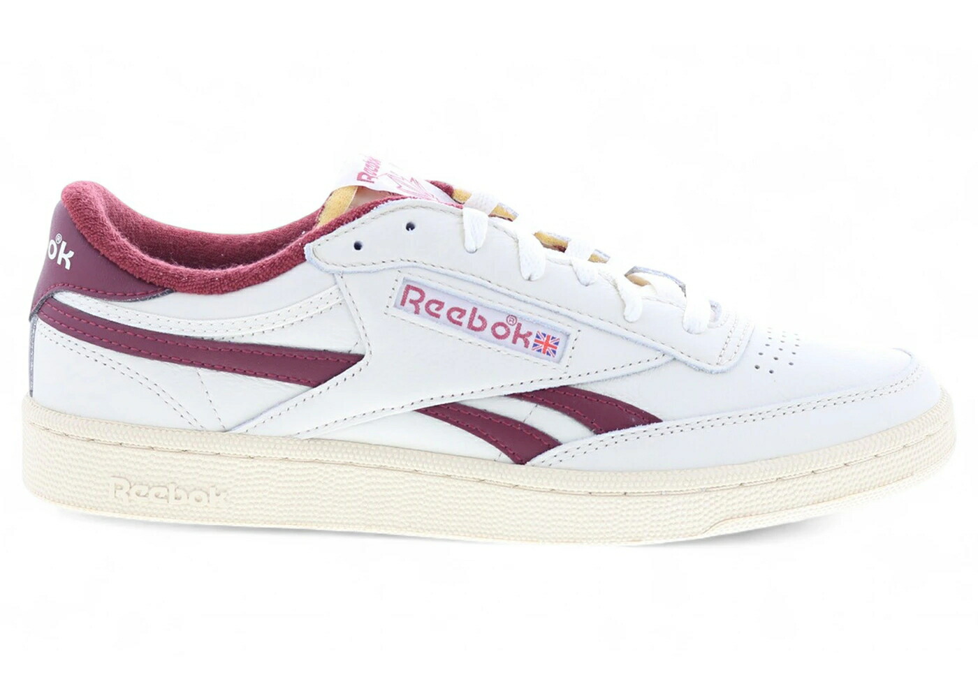 リーボック クラブ ビンテージ ヴィンテージ 白色 ホワイト クラシック ワイン色 バーガンディー スニーカー メンズ REEBOK CLUB C REVENGE VINTAGE CHALK PAPER WHITE CLASSIC BURGUNDY / VINTAGE CHALK PAPER WHITE