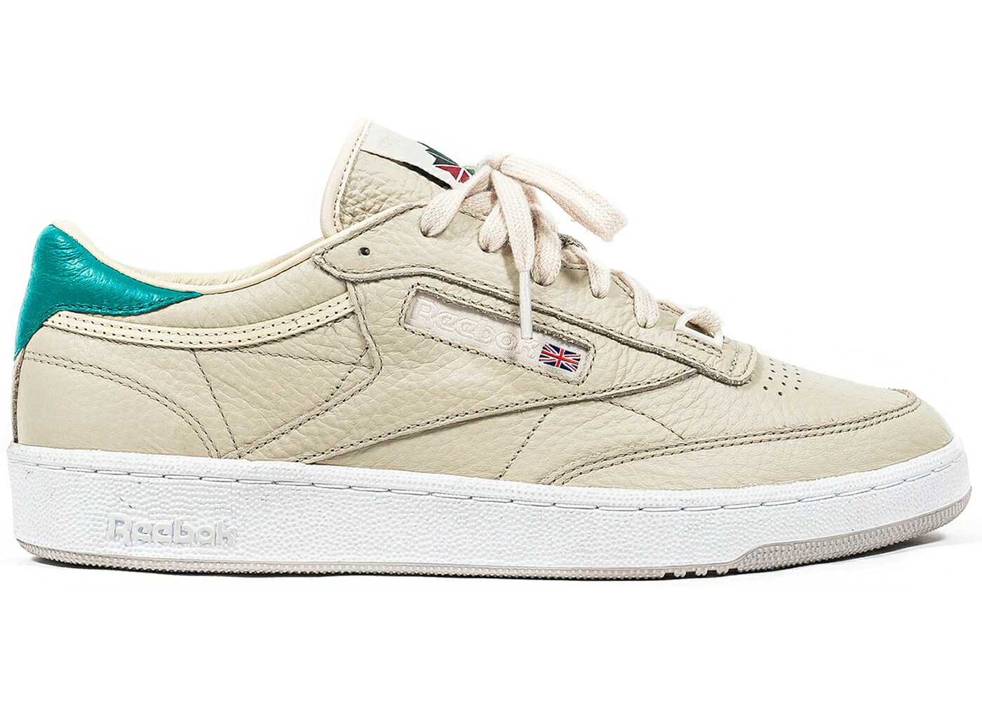 リーボック クラブ スニーカー 運動靴 白色 ホワイト スニーカー メンズ REEBOK CLUB C PACKER SHOES MARCIAL / STUCCO PAPER WHITE HAZE｜スニケス