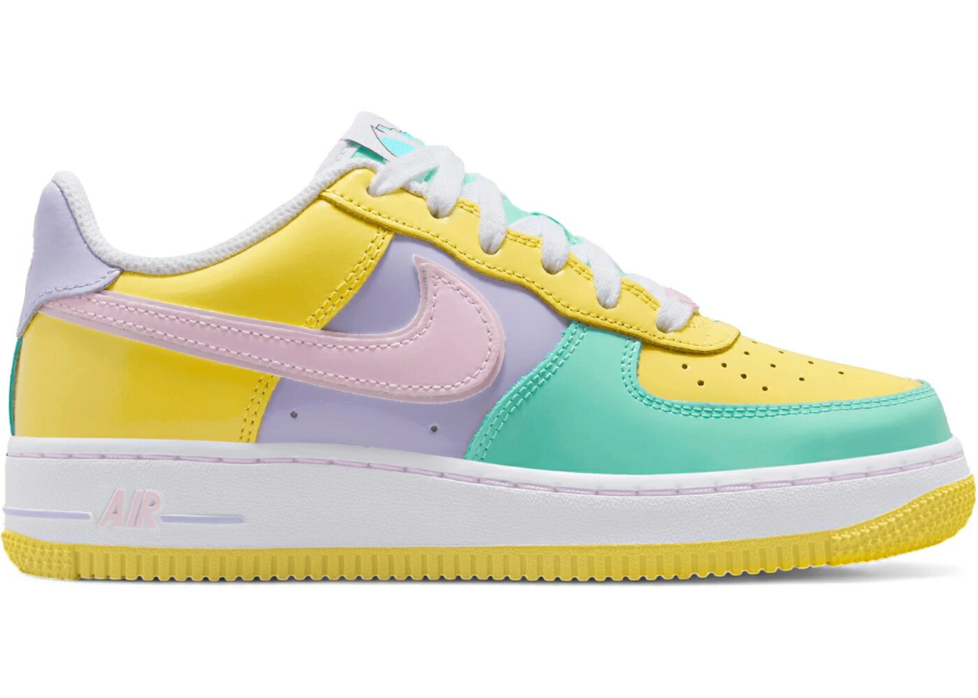 ナイキ 黄味がかった 黄色 サクラ色 空軍 御坊っちゃん キッズ NIKE AIR FORCE 1 LOW EASTER (2026) (GS) / YELLOW PULSE PINK FOAM もの言う花 マタニティ スニーカー
